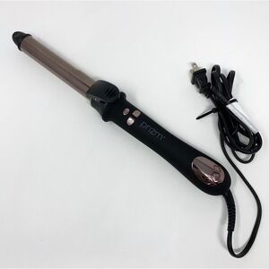 Prizm 1" Wavy Professional Rotating Curling Iron Nano Titanium Rose Gold Tested